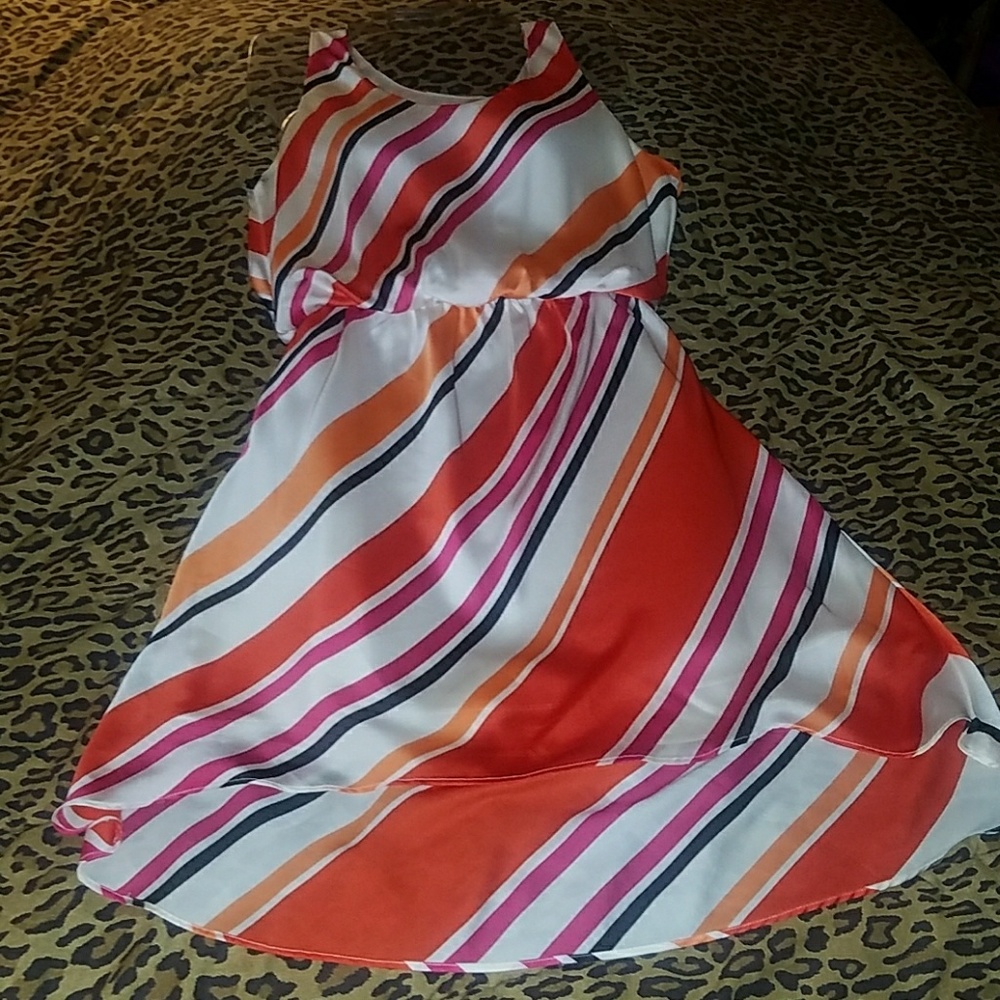 Express silky striped high-low tank dress - Picture 6 of 9
